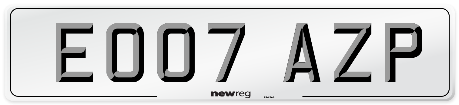 EO07 AZP Number Plate from New Reg